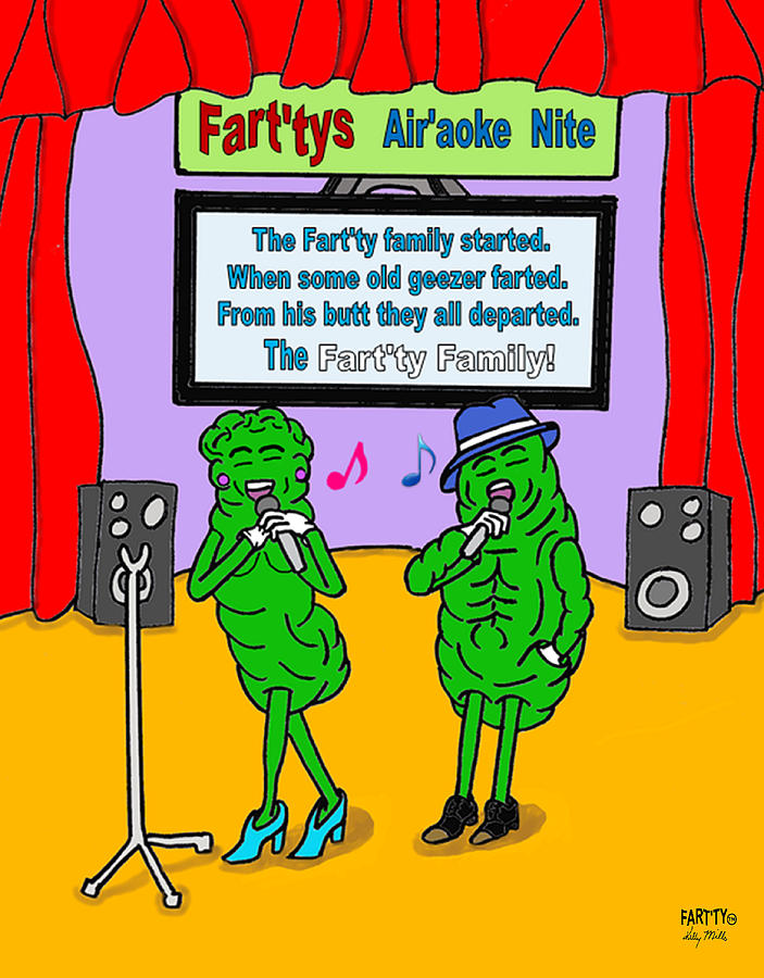 Farttys Karaoke Night Digital Art by Kelly Mills