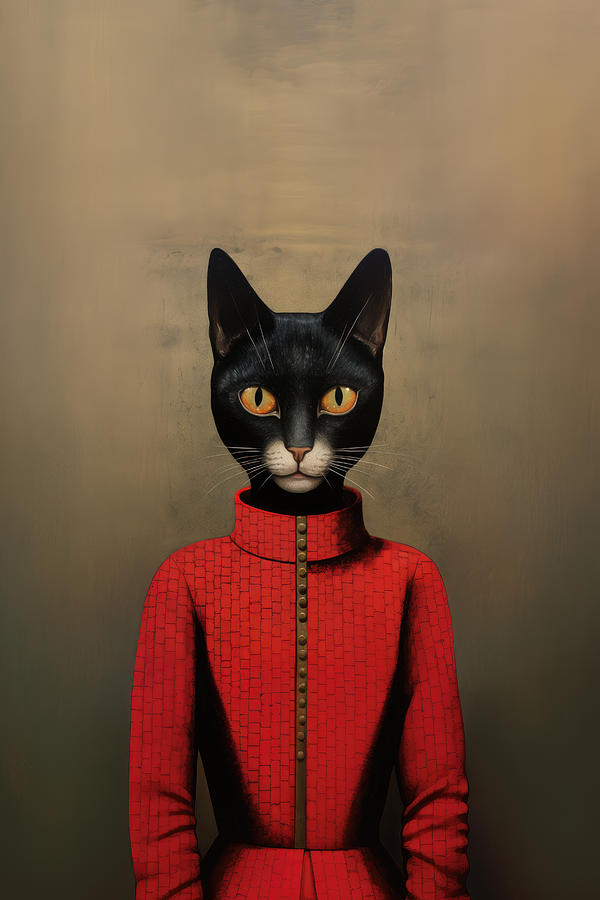 Cat Painting - Fashion Cat by My Head Cinema