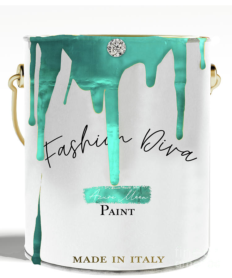 Paintbrush Still Life Painting - Fashion Diva Paint Can by Mindy Sommers
