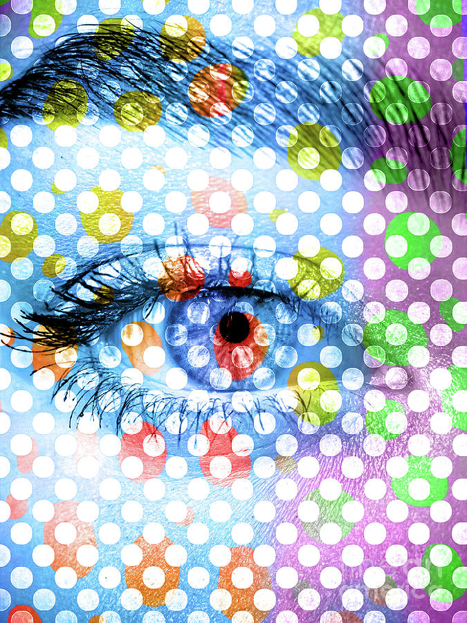 Fashion Eye Polka Dot Pop art Digital Art by Edward Fielding