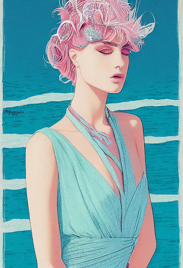 Fashion Illustration 01 Mixed Media by Sampad Art Fine Art America