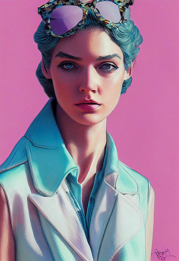 Fashion Illustration 12 Mixed Media by Sampad Art Pixels