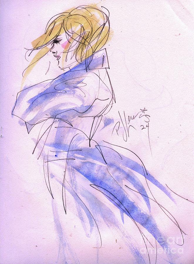 Fashion Purple Drawing by PJ Lewis