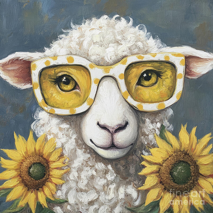 Fashion Sheep Painting by Tina LeCour Fashion Sheep Painting by Tina LeCour