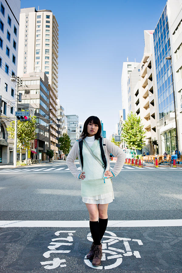 Fashionable Woman Tokyo Urban Portrait Photograph by Mlenny