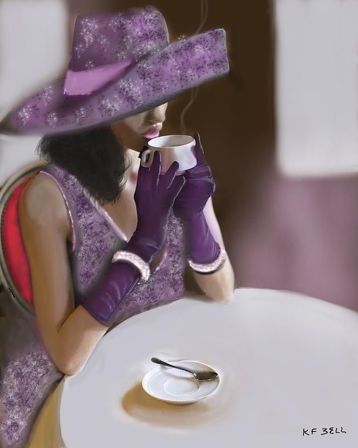 Fashionista Tea Time Digital Art by Kevin F Bell