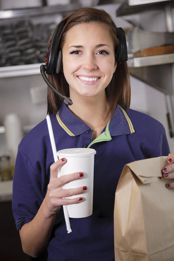 Fast Food Restaurant Worker Photograph by RichLegg