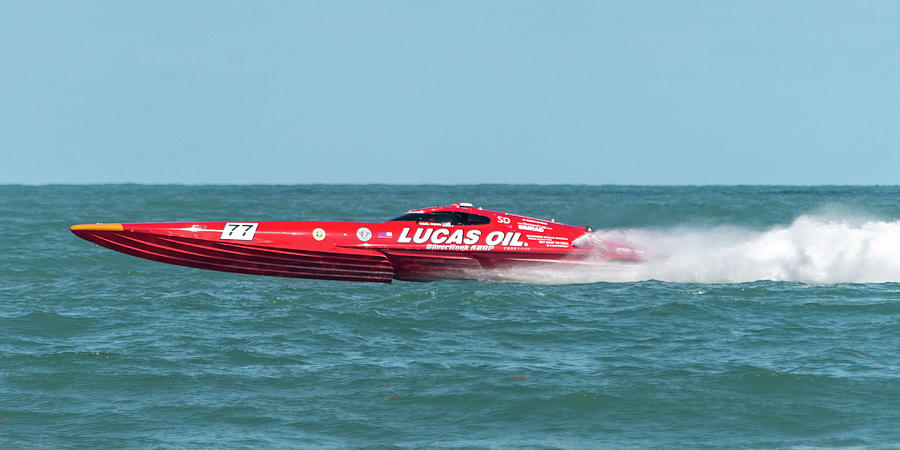Fast Red Ocean Racing boat. Photograph by Bradford Martin
