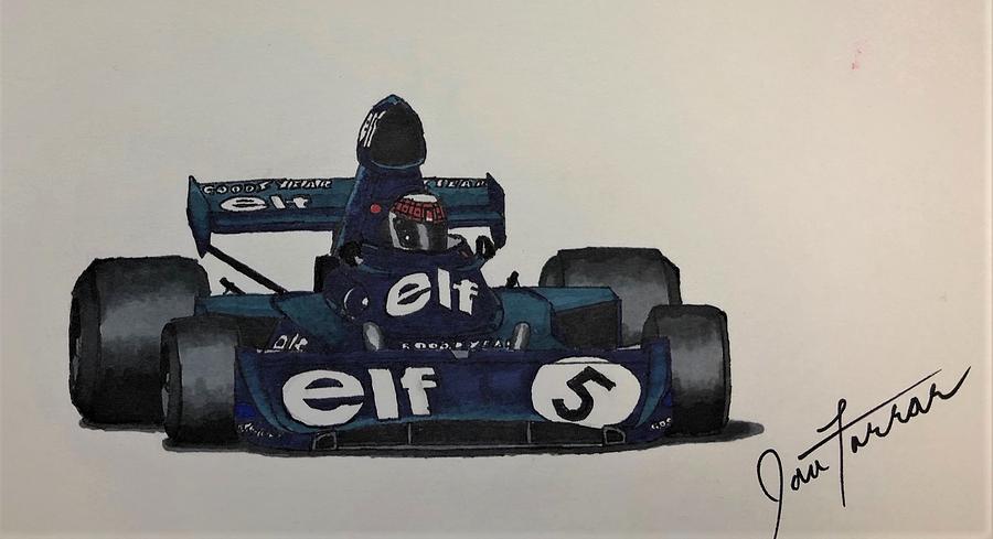 Car Drawing - Fastest Elf ever by Ian Farrar
