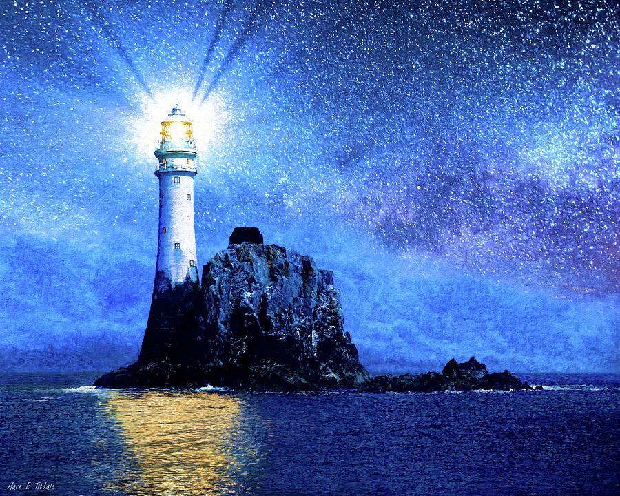 Fastnet Rock - Irish Lighthouse Mixed Media by Mark Tisdale