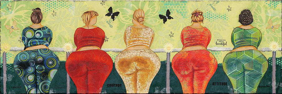 Fat Bottomed Girls Mixed Media By Brenda Ray Fine Art America