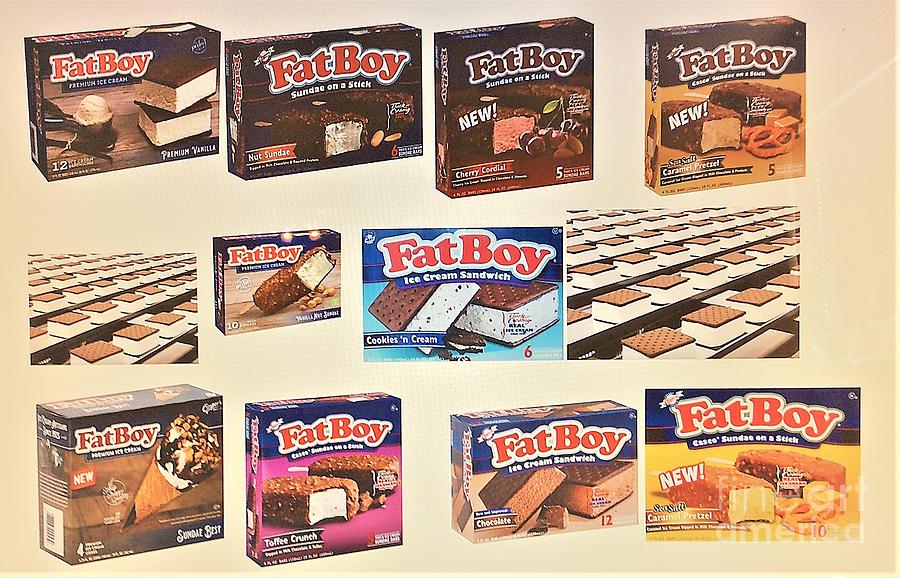 HONORING Fat Boy Ice Cream Sandwiches by Richard Linford Mixed Media by Richard W Linford