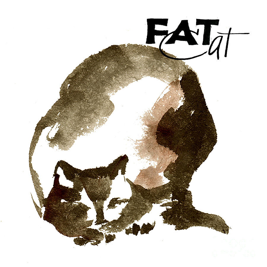 Fat Cat Painting by Chris Paschke