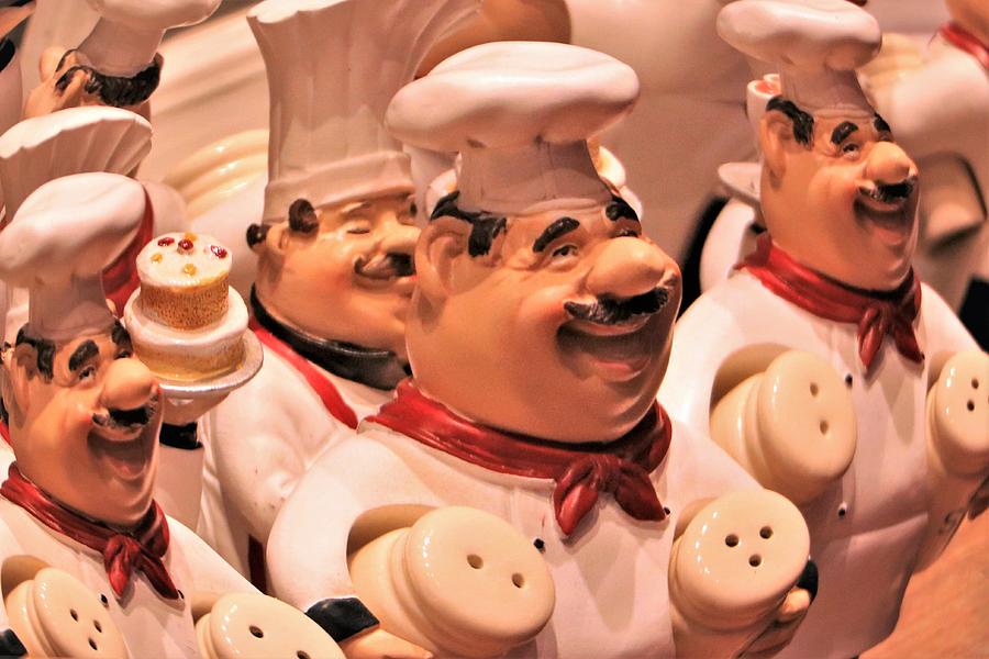 Fat Happy Chefs Photograph by William Rockwell