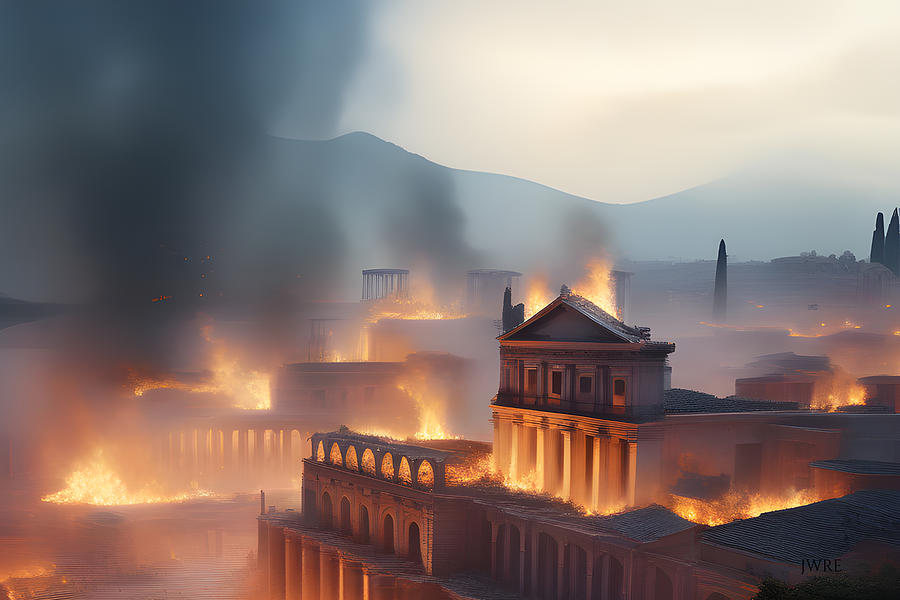 Fate of Pompeii Digital Art by John Emmett