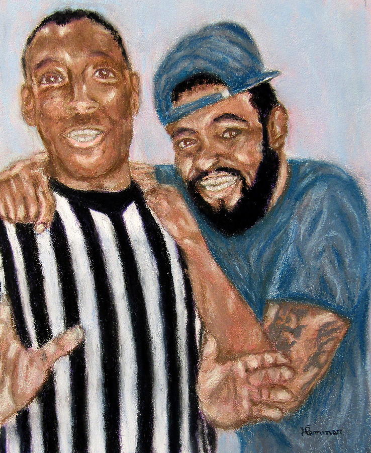 Father and Son Bonding Pastel by Sandy Hemmer