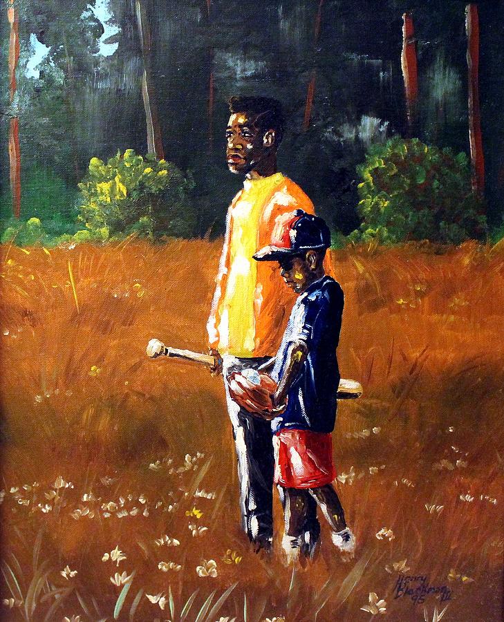Father And Son Painting by Henry Blackmon