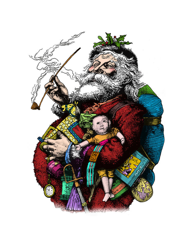 Santa Claus Digital Art - Father Christmas by Madame Memento