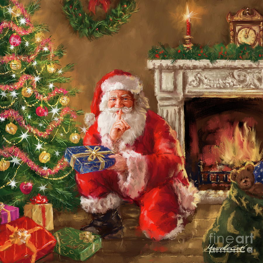 Father Christmas Mixed Media by Patrick Hoenderkamp - Fine Art America