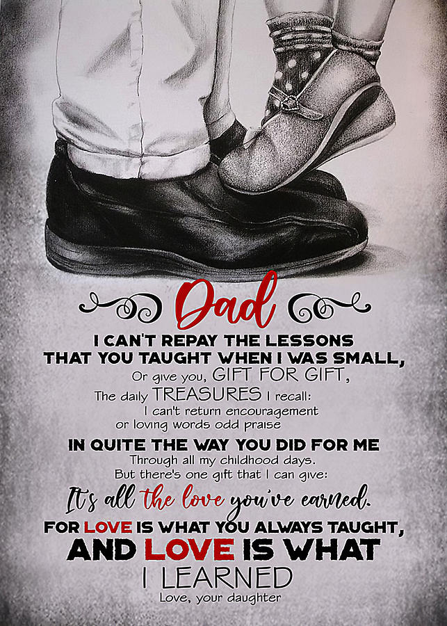 Father POSTER TO MY DAD FEET I CAN't Digital Art by Gambrel Temple ...