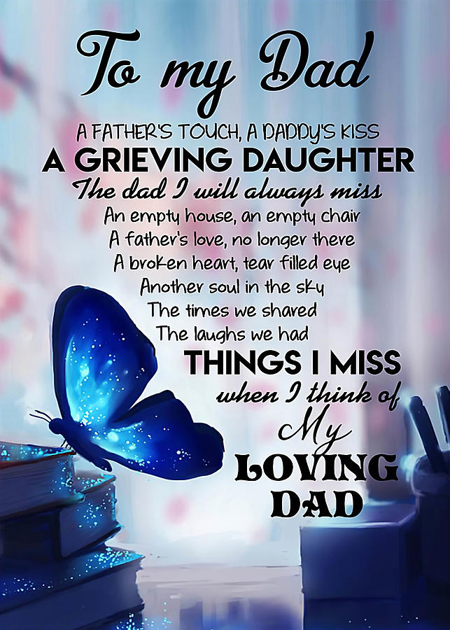 Father TO MY ANGEL DAD BUTTERFLY MY LOVING DAD Digital Art by Gambrel ...