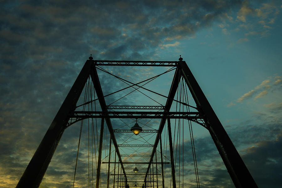 Faust Bridge Lights Photograph