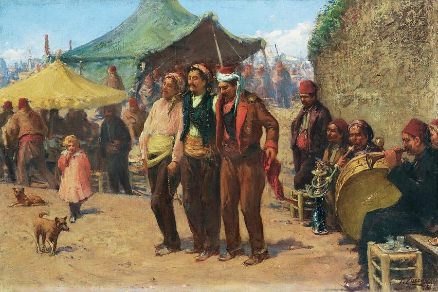 Fausto Zonaro 1854 - 1929   BAYRAM Painting by Artistic Rifki