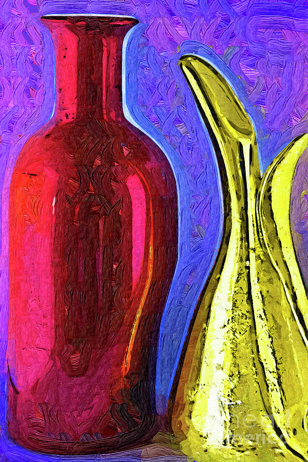 Fauvist Vase And Pitcher Digital Art by Kirt Tisdale
