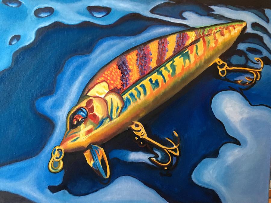 Jerk Bait Painting by Theresa Cangelosi