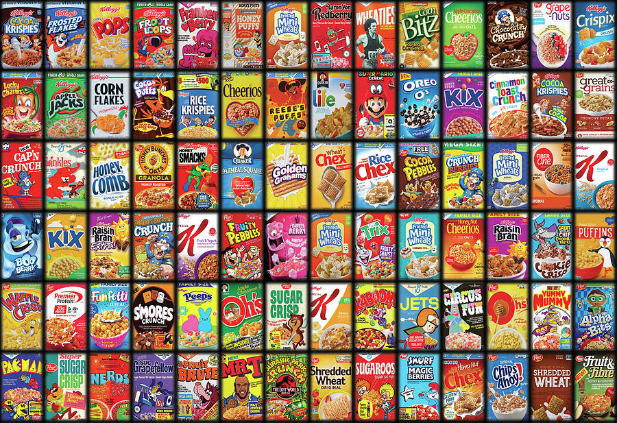 Favorite Vintage Cereals and Cereal Boxes Collage Mixed Media by Design ...