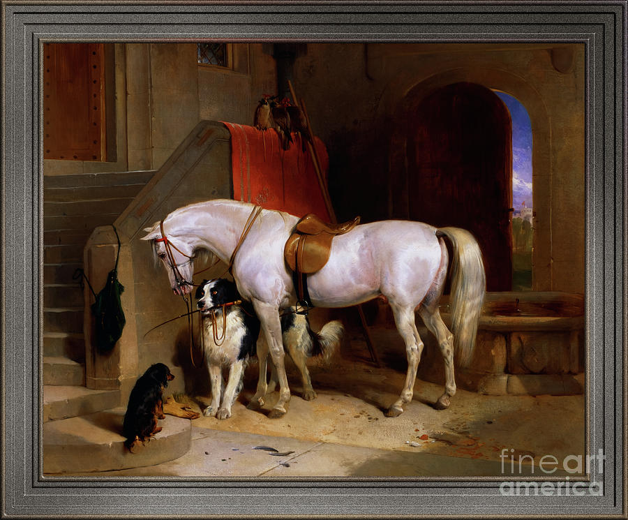 Favourites, the Property of H.R.H. Prince George of Cambridge by Sir Edwin Henry Landseer Painting by Rolando Burbon