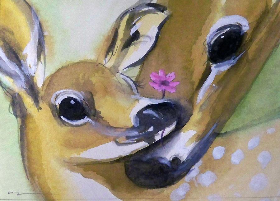 Fawn 1 Painting by Ed Heaton