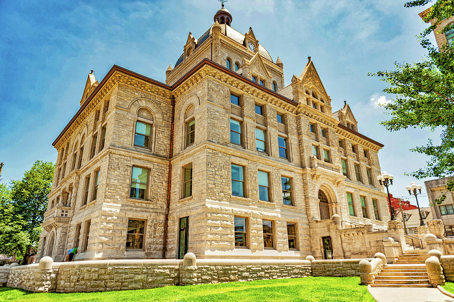 Romanesque Photograph - Fayette County Courthouse by Barry Fowler