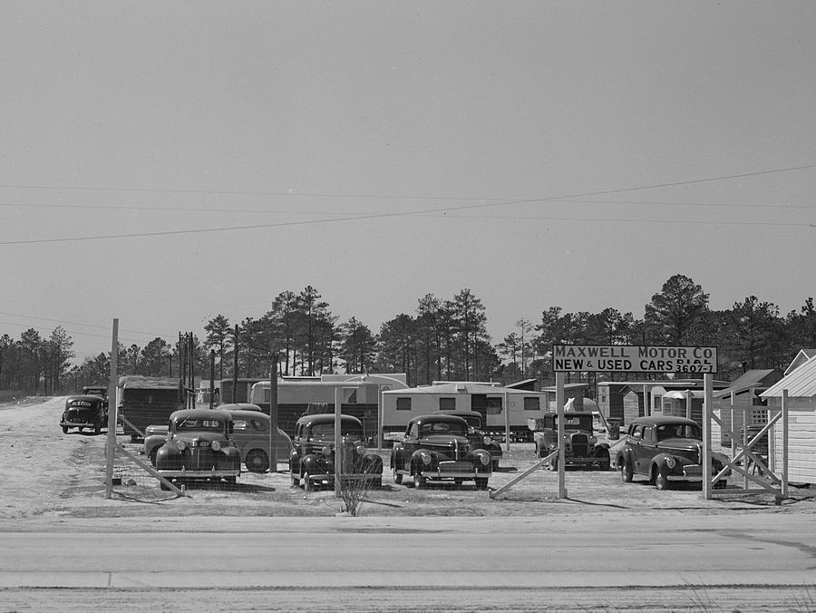 Fayetteville, North Carolina, Used Car Lot, 1930's, NC, Old Photo