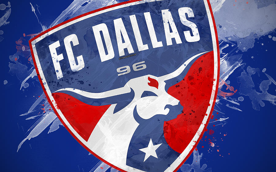 FC Dallas 4k paint art American soccer team creative logo MLS emblem
