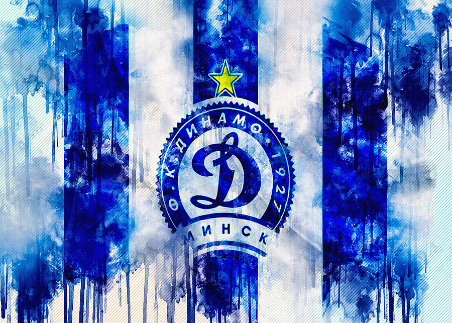 FC Dinamo Minsk Silk Logo Belarusian Football Club Painting by Sissy ...