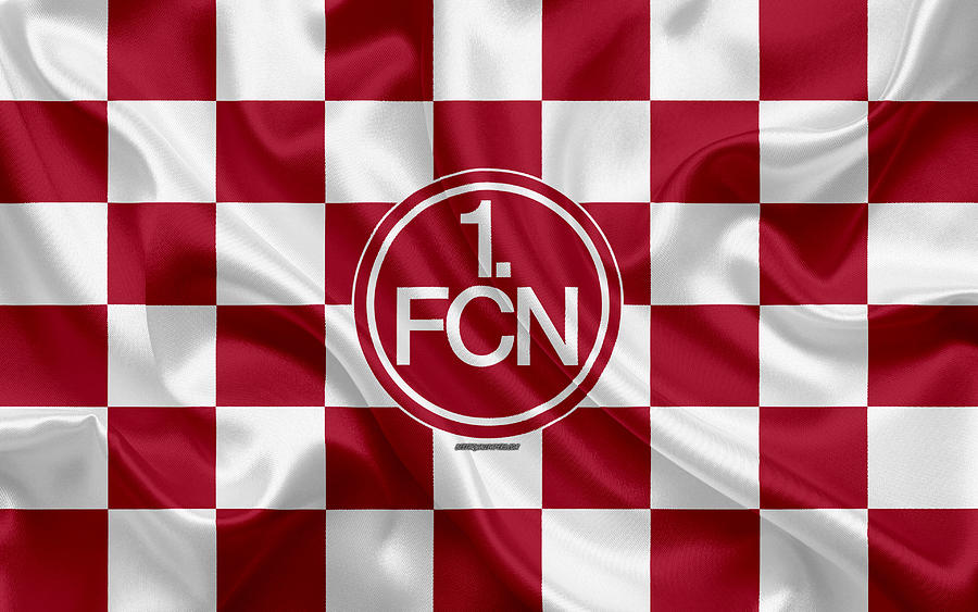 FC Nurnberg 4k logo creative art purple white checkered flag German ...