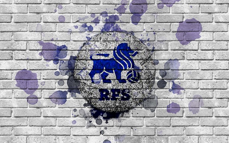 Fc Rfs Football Logo Synottip Virsliga Fk Rfs Latvia Soccer Asphalt Rfs