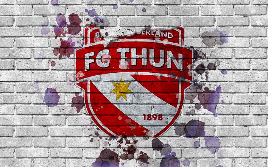 Fc Thun Logo Swiss Super League Soccer Football Club Switzerland Thun Fc Digital Art By Lexie Howe