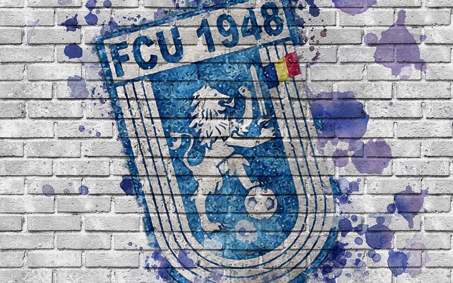 Fcu 1948 Craiova Logo Art Romanian Football Club Liga 1 Craiova Romania