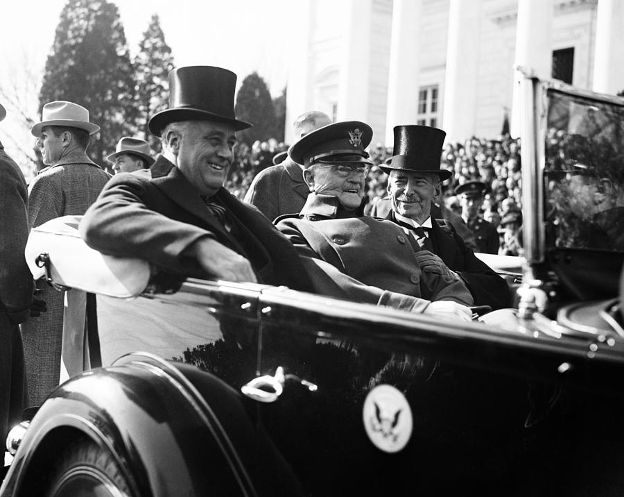 Politician Photograph - FDR and General Pershing Visit The Tomb Of The Unknown Soldier - 1936 by War Is Hell Store