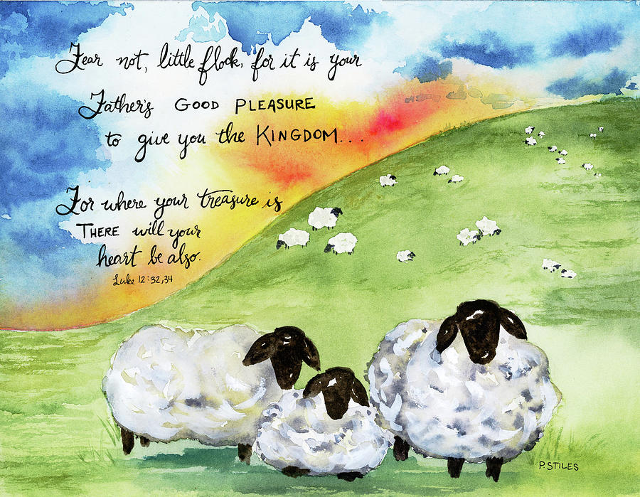 Fear Not, Little Flock Painting by Pamela Stiles - Pixels