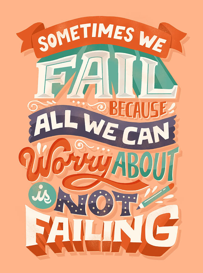 Fear of Failure Poster retro aesthetic Painting by Carlie Knight | Fine ...