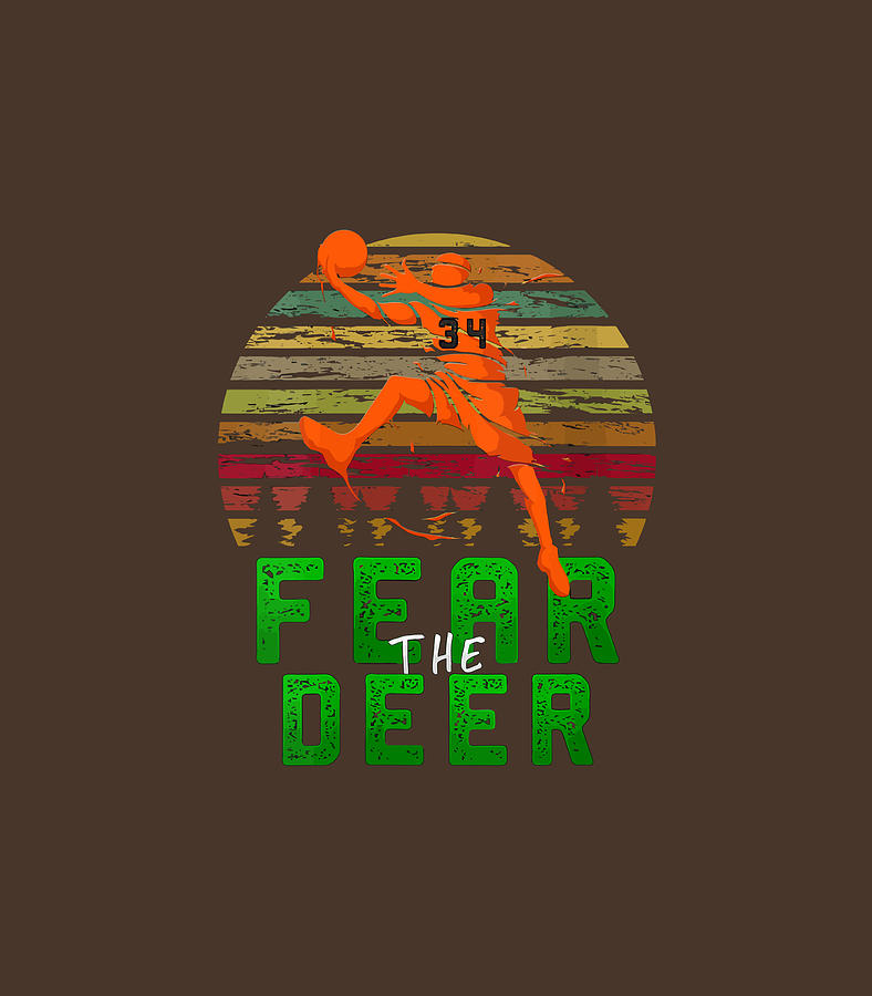 Fear The-Deer Gift For Milwaukee Basketball Bucks Fans 34 T-Shirt Fear The-Deer Gift For Milwaukee Basketball Bucks Fans 34 T-Shirt