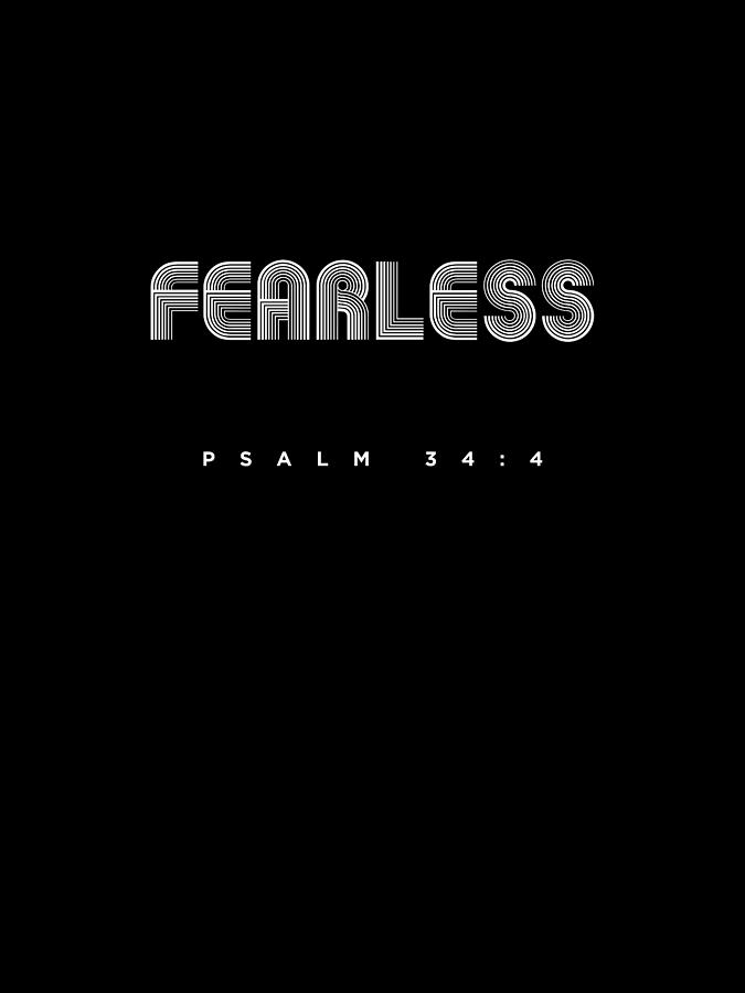 Fearless - Bible Verses 2 - Christian - Faith Based - Inspirational - Spiritual, Religious Digital Art by Studio Grafiikka