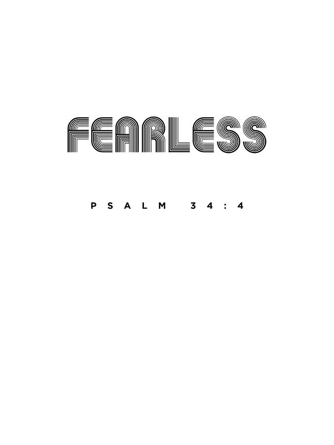 Fearless - Bible Verses 1 - Christian - Faith Based - Inspirational - Spiritual, Religious Digital Art