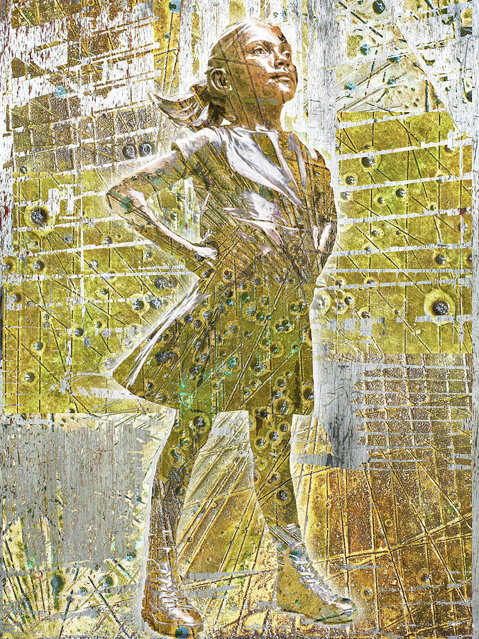 Fearless Girl Future Is Female 2 Painting by Tony Rubino