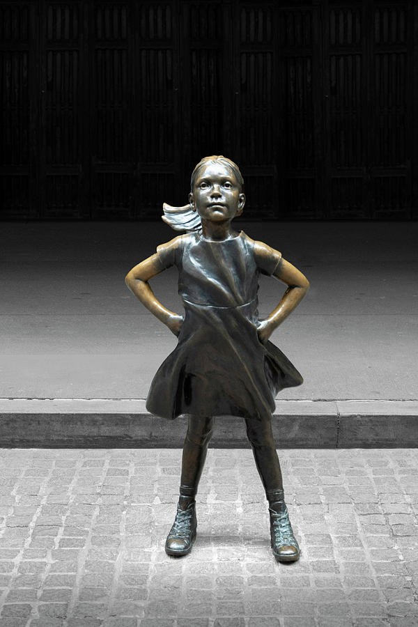 Fearless Girl Sculpture Manhattan Photograph by Christine Ley