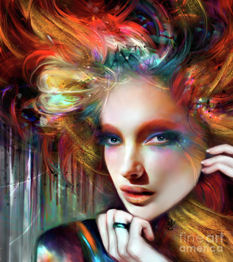 Feather and Flame Digital Art by Jaimy Mokos
