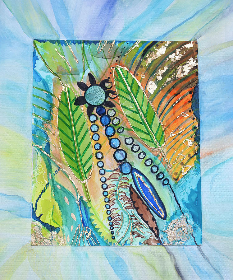 Feather Fun Mixed Media by Judy Huck